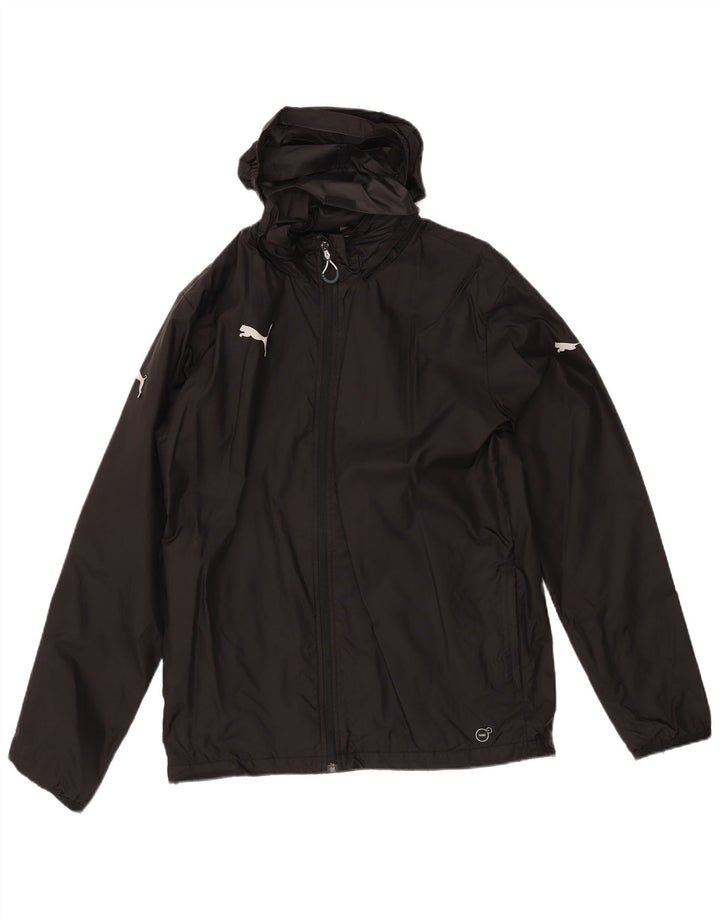 PUMA Veste de pluie à capuche pour homme UK 38 Medium Noir Nylon
