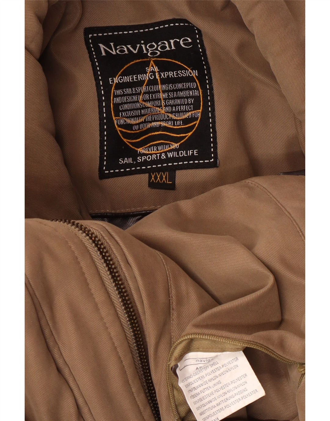 Navigare Veste utilitaire pour homme UK 46 3XL Marron Polyester