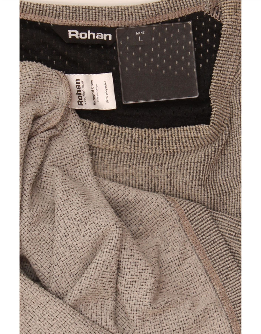 ROHAN Haut Homme Manches Longues Grand Gris Polyester