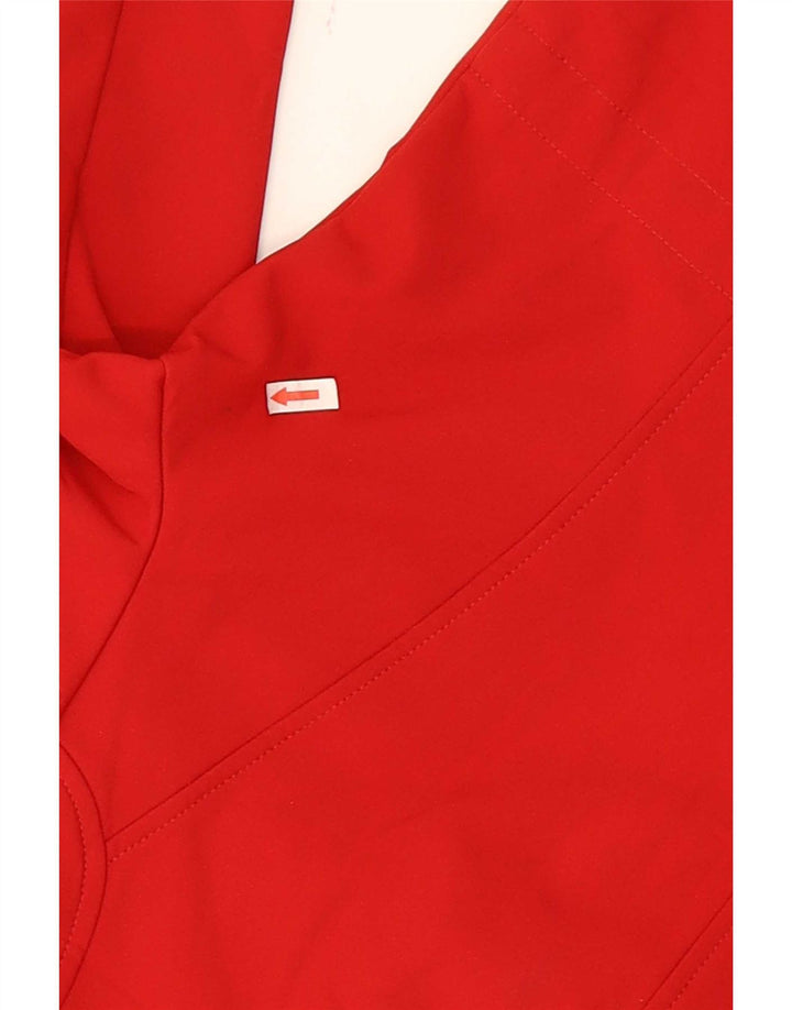 French Connection Veste de pluie à capuche coupe régulière pour femme UK 14 Large Rouge