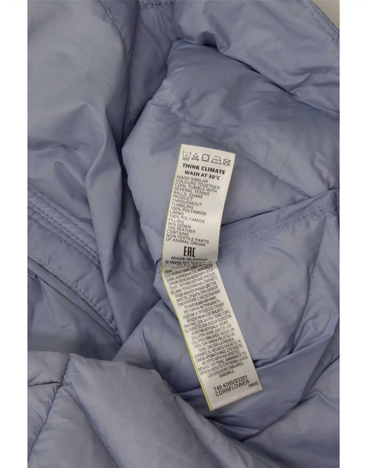 Marks & Spencer Veste matelassée pour femme UK 12 Bleu moyen Polyamide