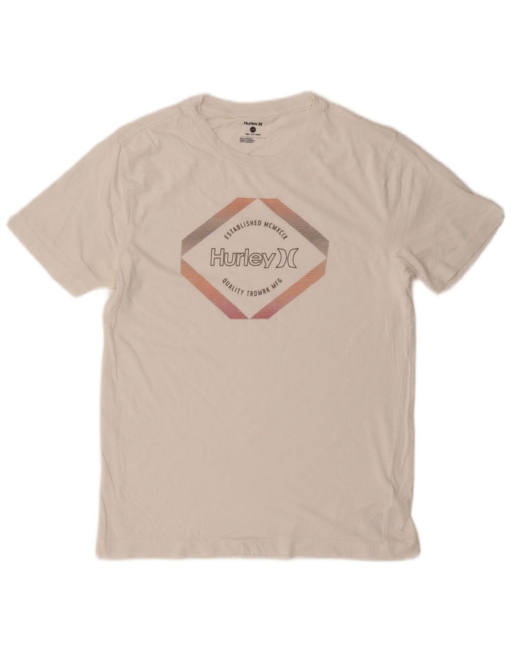 Hurley T-Shirt Graphique Homme Petit Blanc Coton