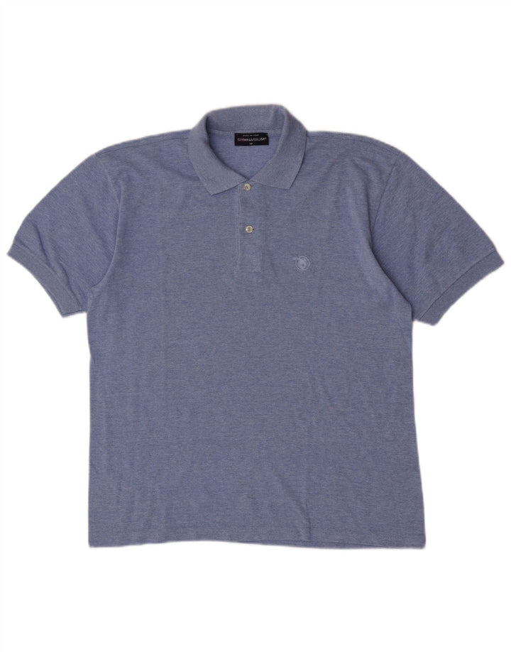 Gymnasium Polo à Manches Courtes Homme Bleu Moyen