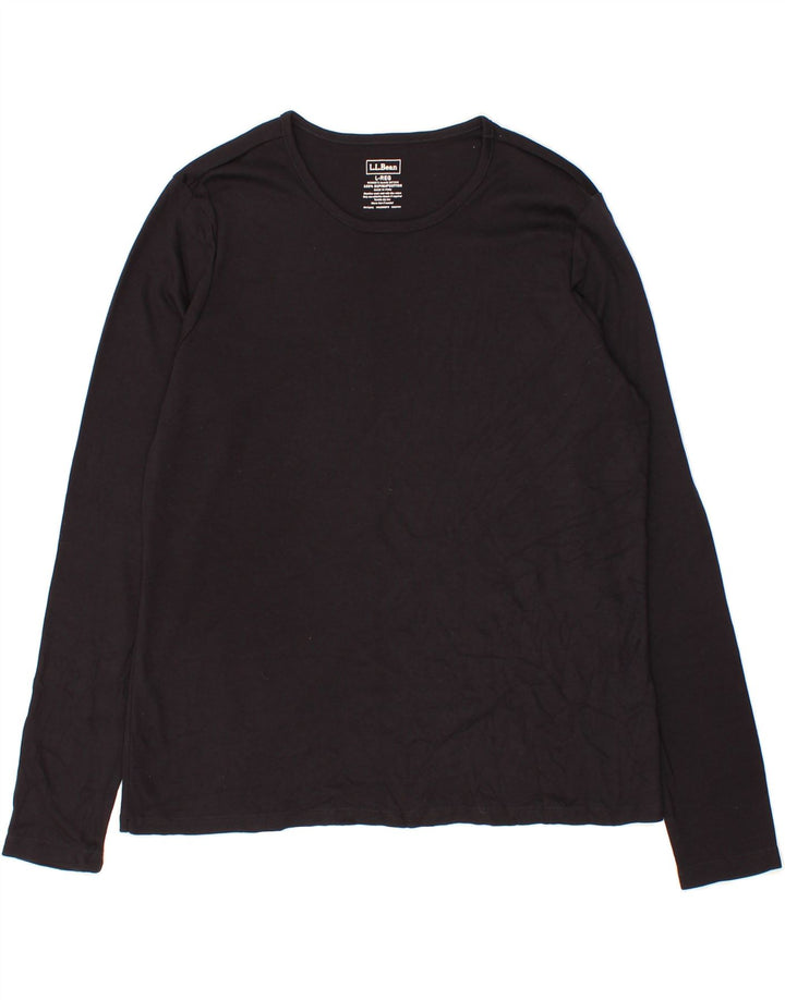 L.L.BEAN Womens Top Long Sleeve UK 16 Large Black Cotton Vintage L.L.Bean and Second-Hand L.L.Bean from Messina Hembry 