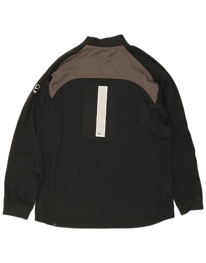 NIKE Haut à manches longues pour hommes UK 45/47 XL Noir Colourblock Polyester