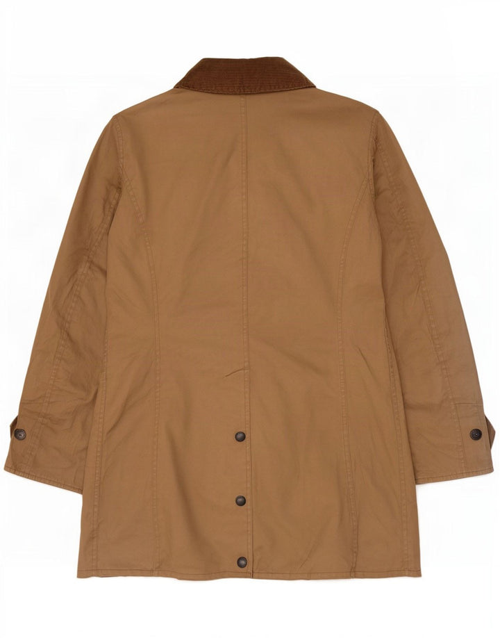 Barbour Womens Raincoat UK 12 Coton Marron Moyen