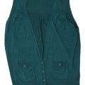 Marks & Spencer Pull cardigan sans manches pour femme UK 12 Vert moyen