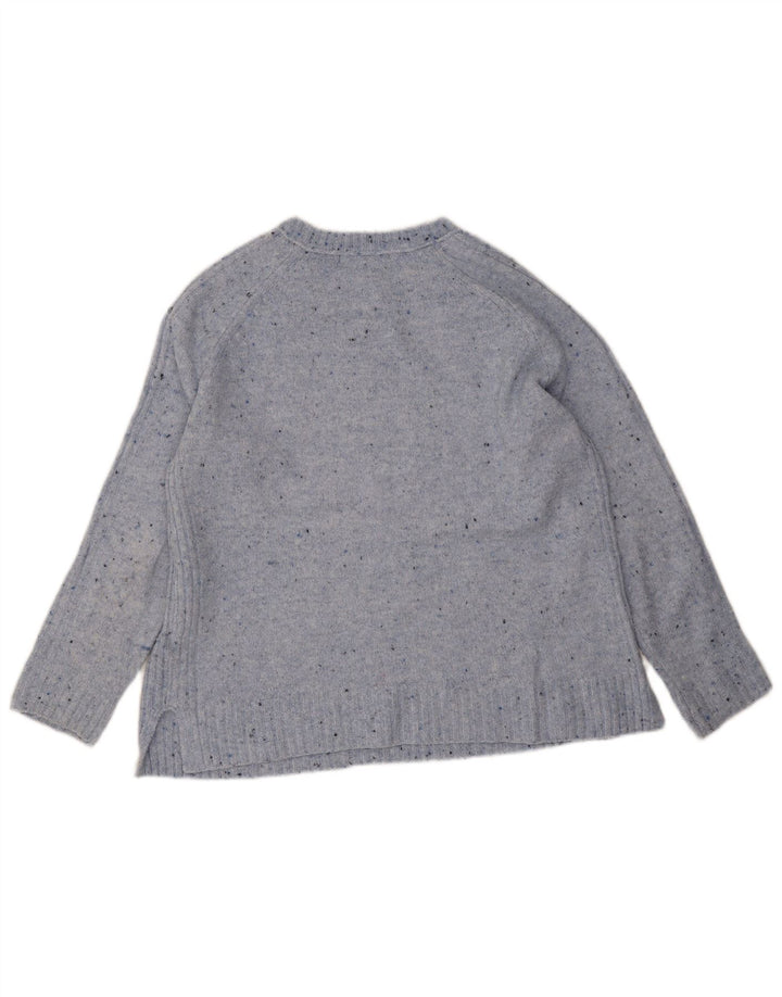 Marks & Spencer Pull col bateau pour femme UK 14 Bleu moyen moucheté