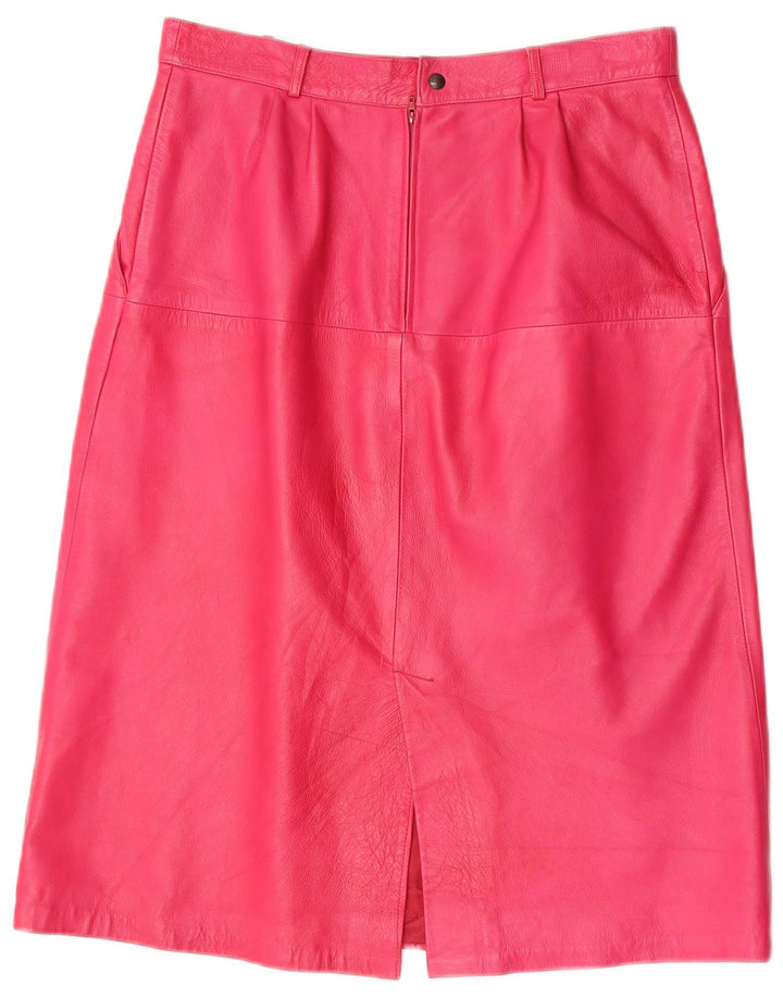jupe en cuir femme vintage W30 Cuir rose moyen