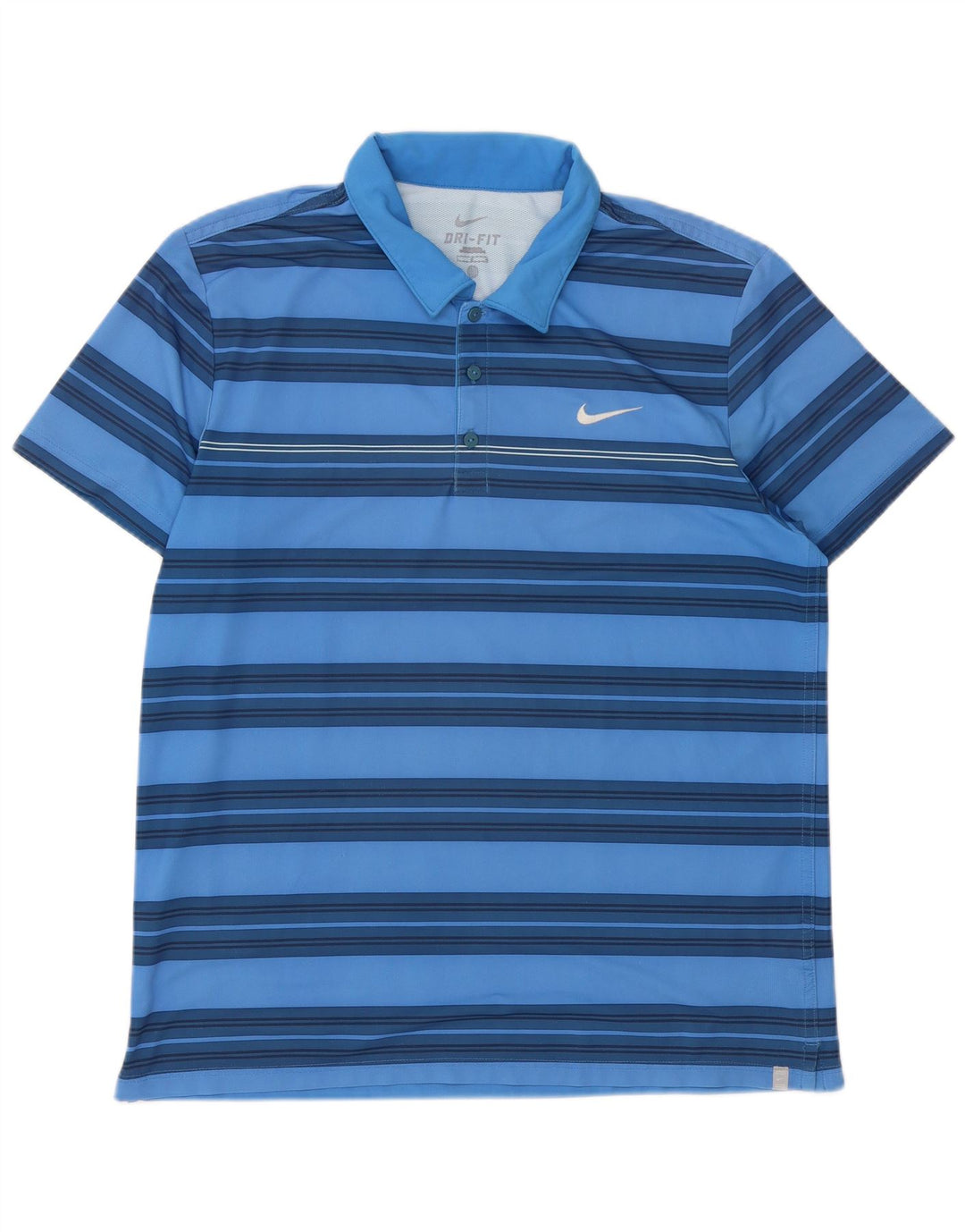Nike Polo Dri Fit pour homme en polyester à rayures bleues