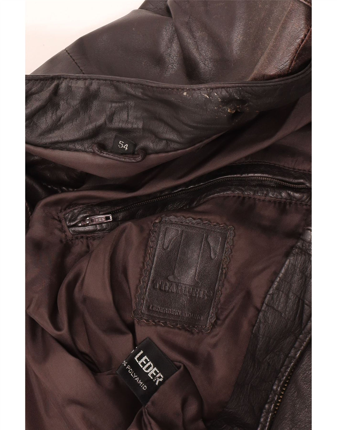 Trapper Veste en cuir pour homme IT 54 2XL Cuir marron