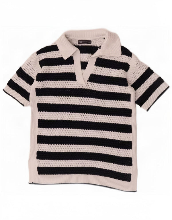 Marks & Spencer Pull à manches courtes et col polo pour femme UK 10 Small Na