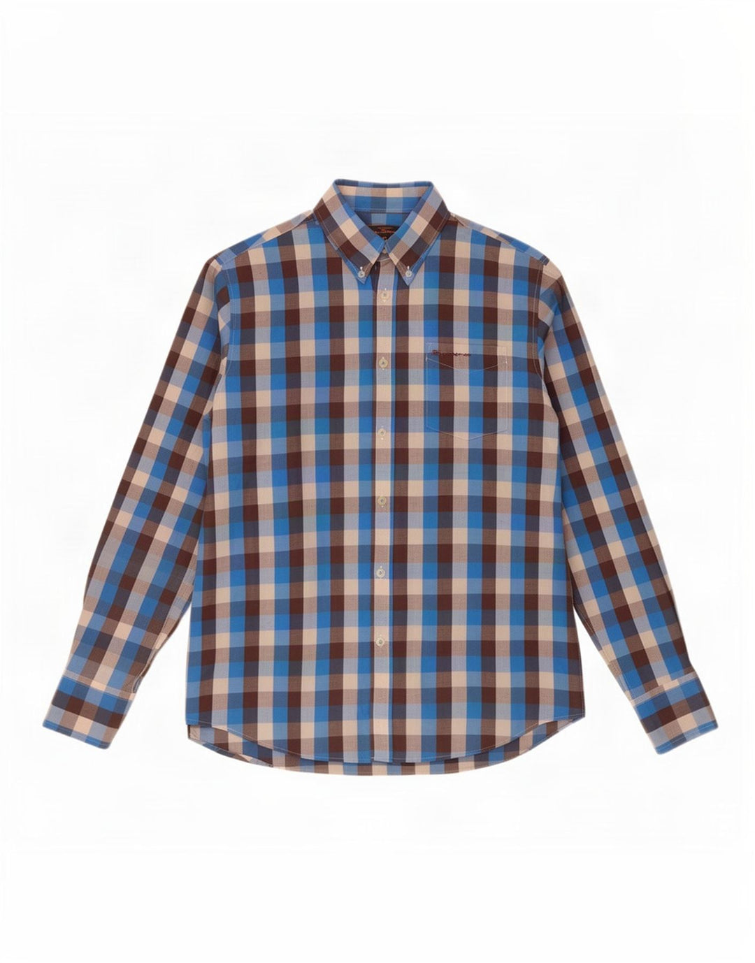 Ben Sherman Chemise Homme XL Bleu Vichy Coton
