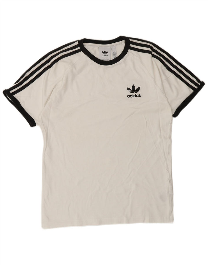 ADIDAS T-Shirt Homme Top XS Blanc Coton