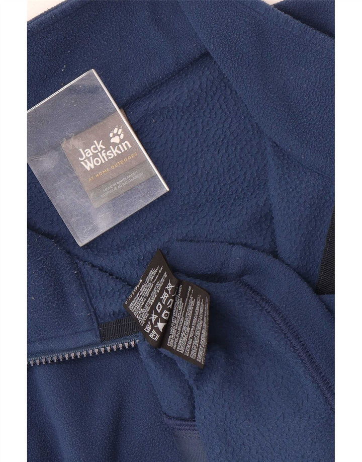 Jack Wolfskin Veste polaire pour homme UK 42 Large Bleu Polyester