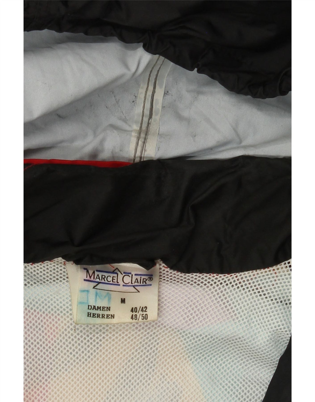 MARCEL CLAIR Veste de pluie à capuche coupe ample pour homme UK 38 Medium Noir