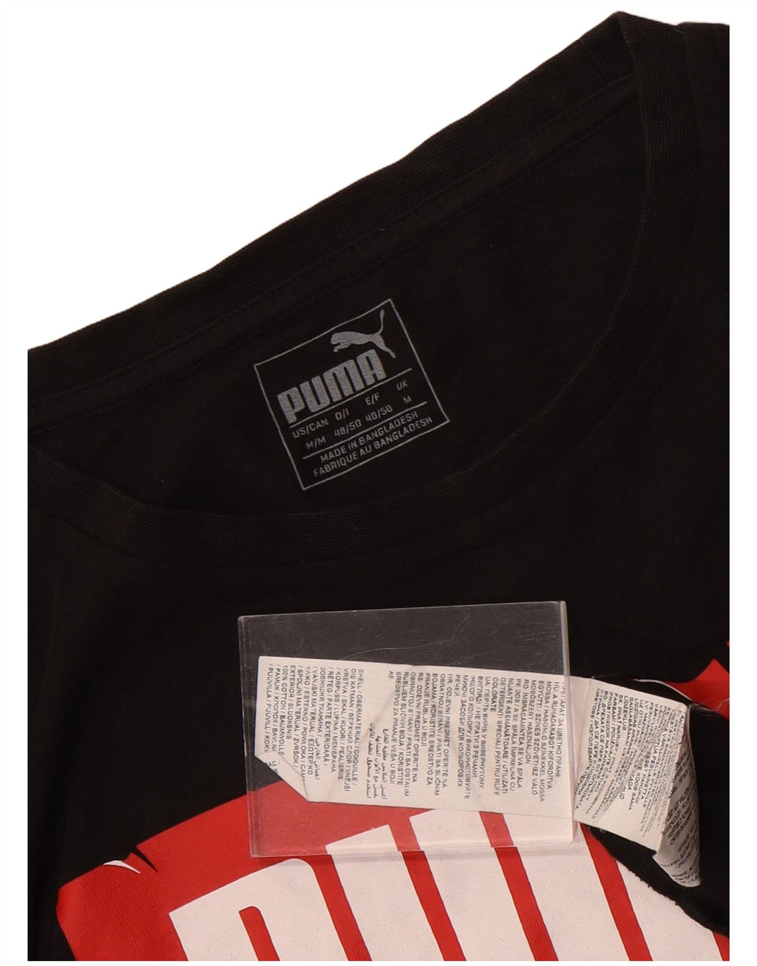 Puma T-Shirt Graphique Homme Noir Moyen Coton