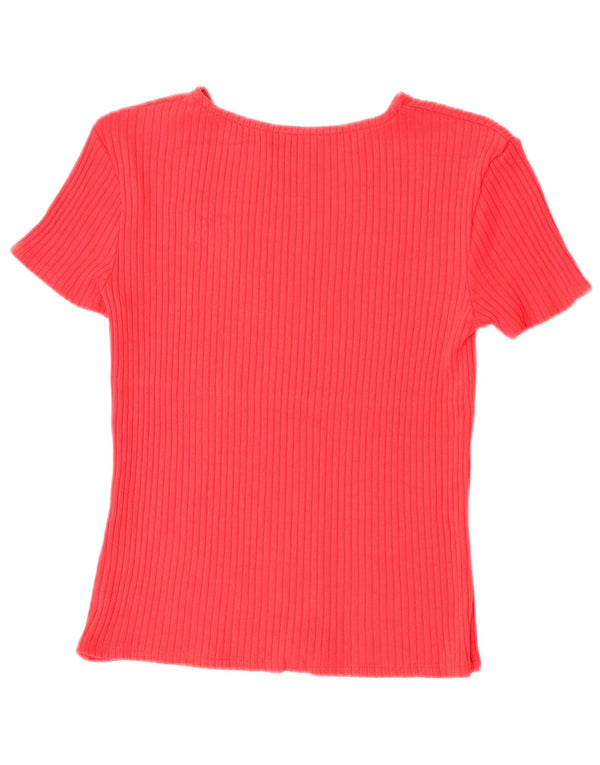 Zara T-Shirt Femme Top UK 8 Petit Rouge