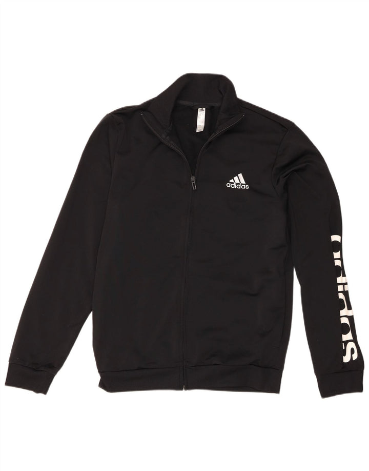 Adidas Veste de survêtement graphique pour homme UK 38/40 Noir moyen Polyester