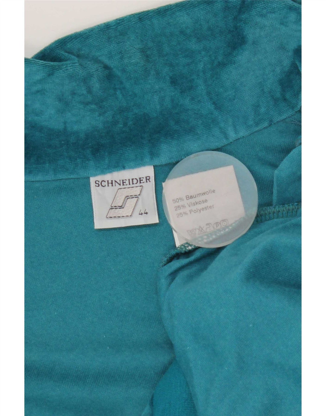 Schneider Veste de survêtement en velours pour femme IT 44 Bleu moyen géométrique