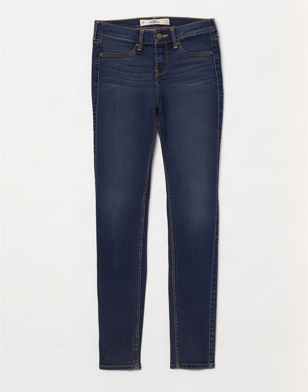 Hollister Jean skinny pour femme US 1 XS W25 L29 Bleu Coton