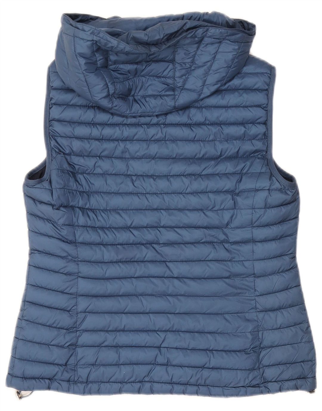 Massimo Dutti Gilet rembourré à capuche pour femme UK 12 Bleu moyen Polyester