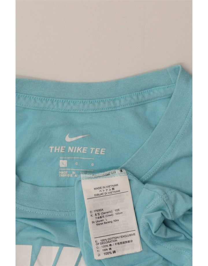 Nike T-Shirt Homme Grand Bleu Coton