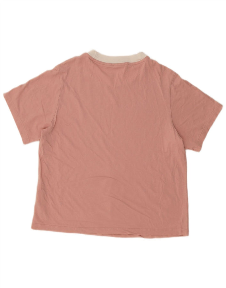 Adidas T-shirt surdimensionné pour femme UK 8 Petit coton rose