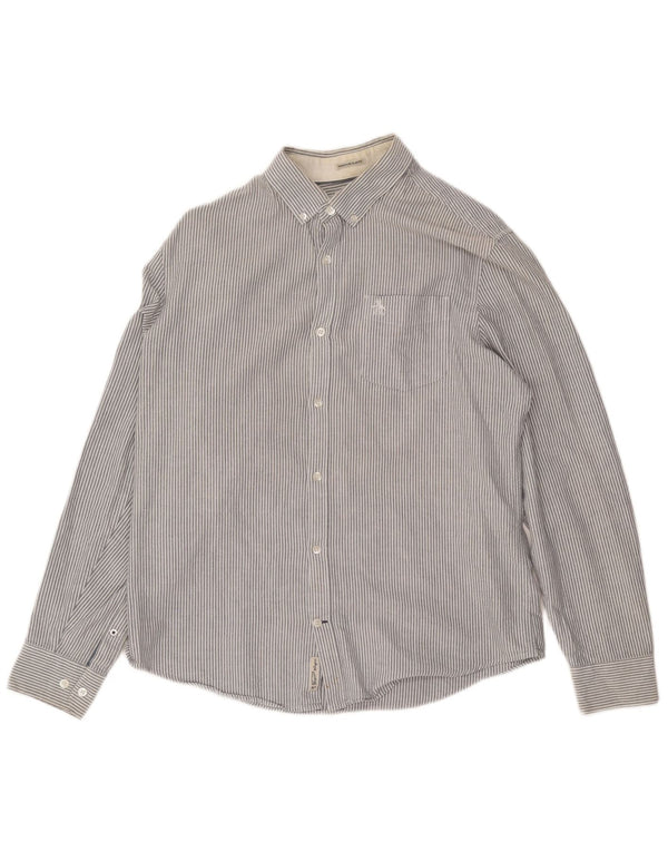 Penguin Chemise Slim Heritage Homme Grise à Rayures Larges
