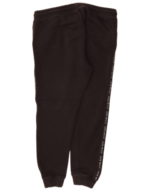 Jack Wills Pantalon de survêtement graphique pour femme Joggers UK 14 Large Noir