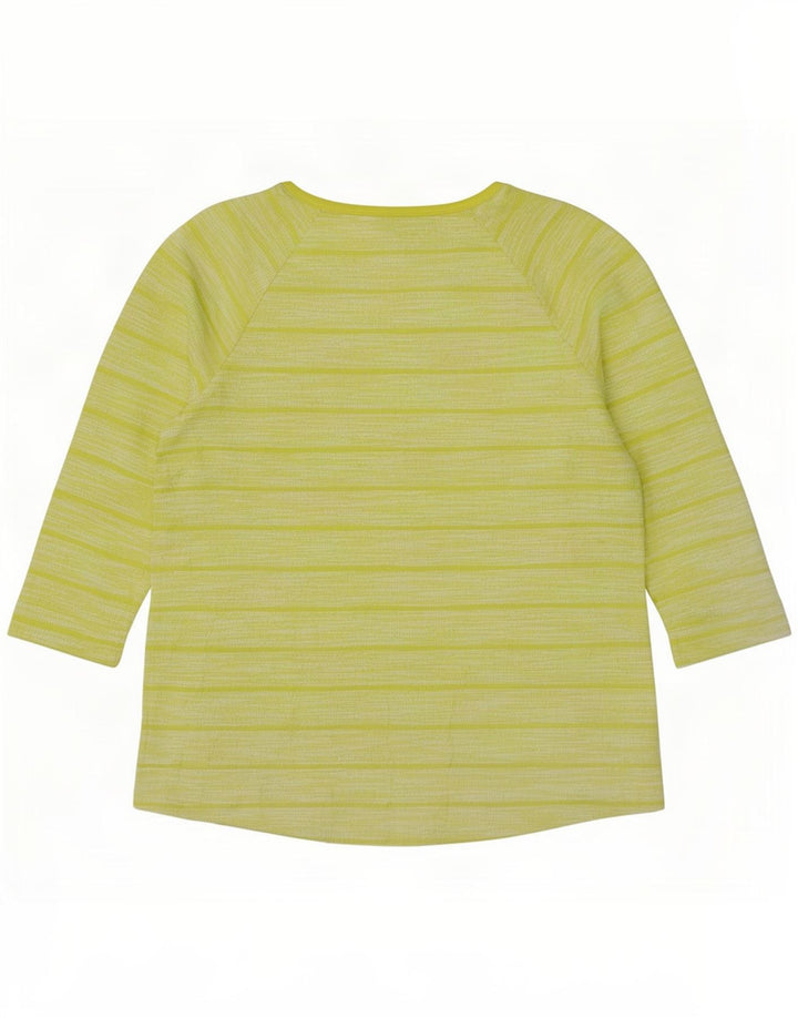 Marks & Spencer Haut à manches 3/4 pour femme UK 14 Large Vert Rayé Polyester