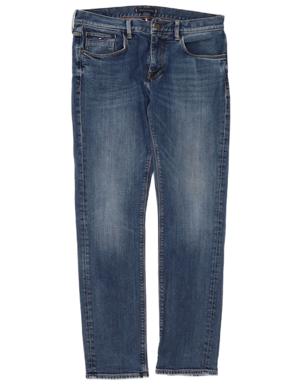 Tommy Hilfiger Mens Denton Stretch Straight Jeans W32 L32 Blue Cotton
