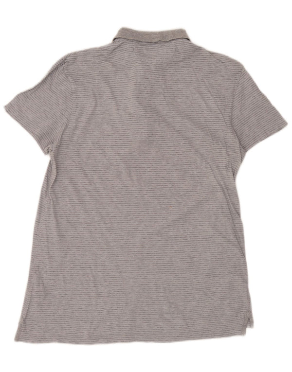All Saints Polo Homme Petit Rayure Gris Coton