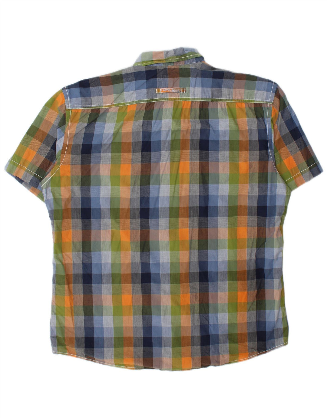 Camel Active Chemise à manches courtes pour homme en coton à carreaux multicolores