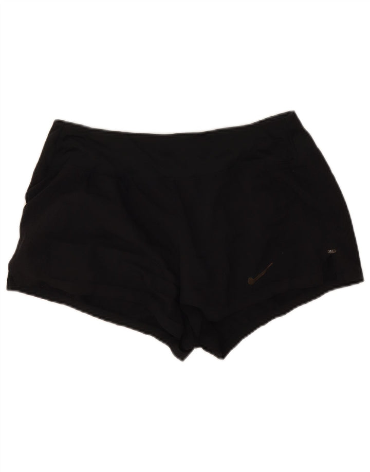 Nike Short de sport de course pour femme UK 12 Medium Noir Polyester
