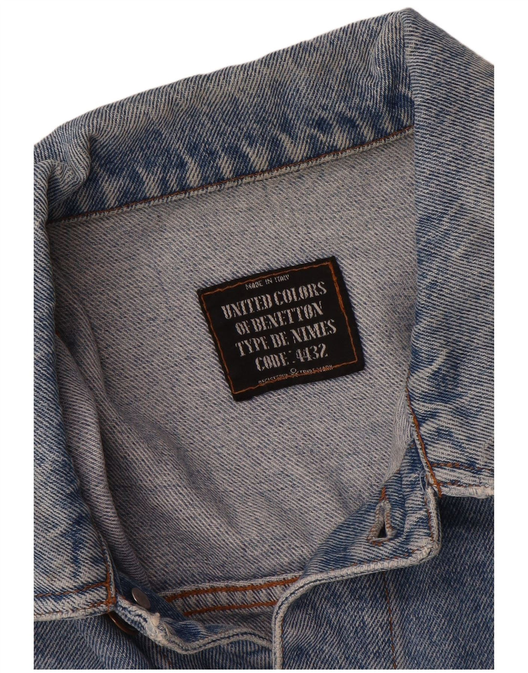 BENETTON Veste en Jean Homme IT 52 XL Bleu Coton