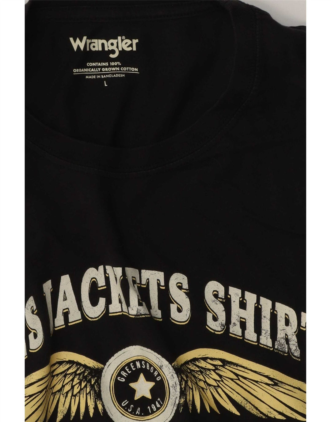 Wrangler T-shirt graphique pour homme en coton noir Taille L