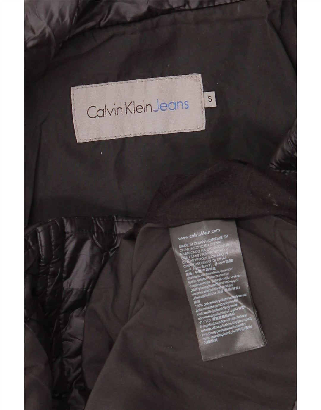 Calvin Klein Jeans Veste matelassée surdimensionnée pour femme UK 10 Petit Noir