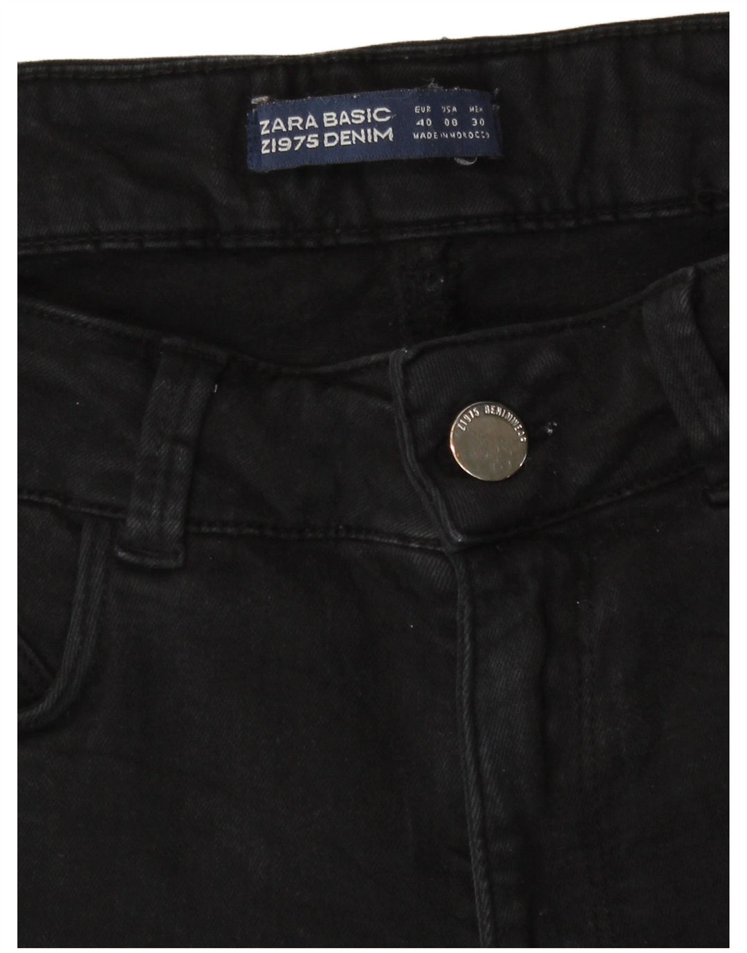 Zara Jean skinny pour femme EU 40 Medium W30 L27 Noir