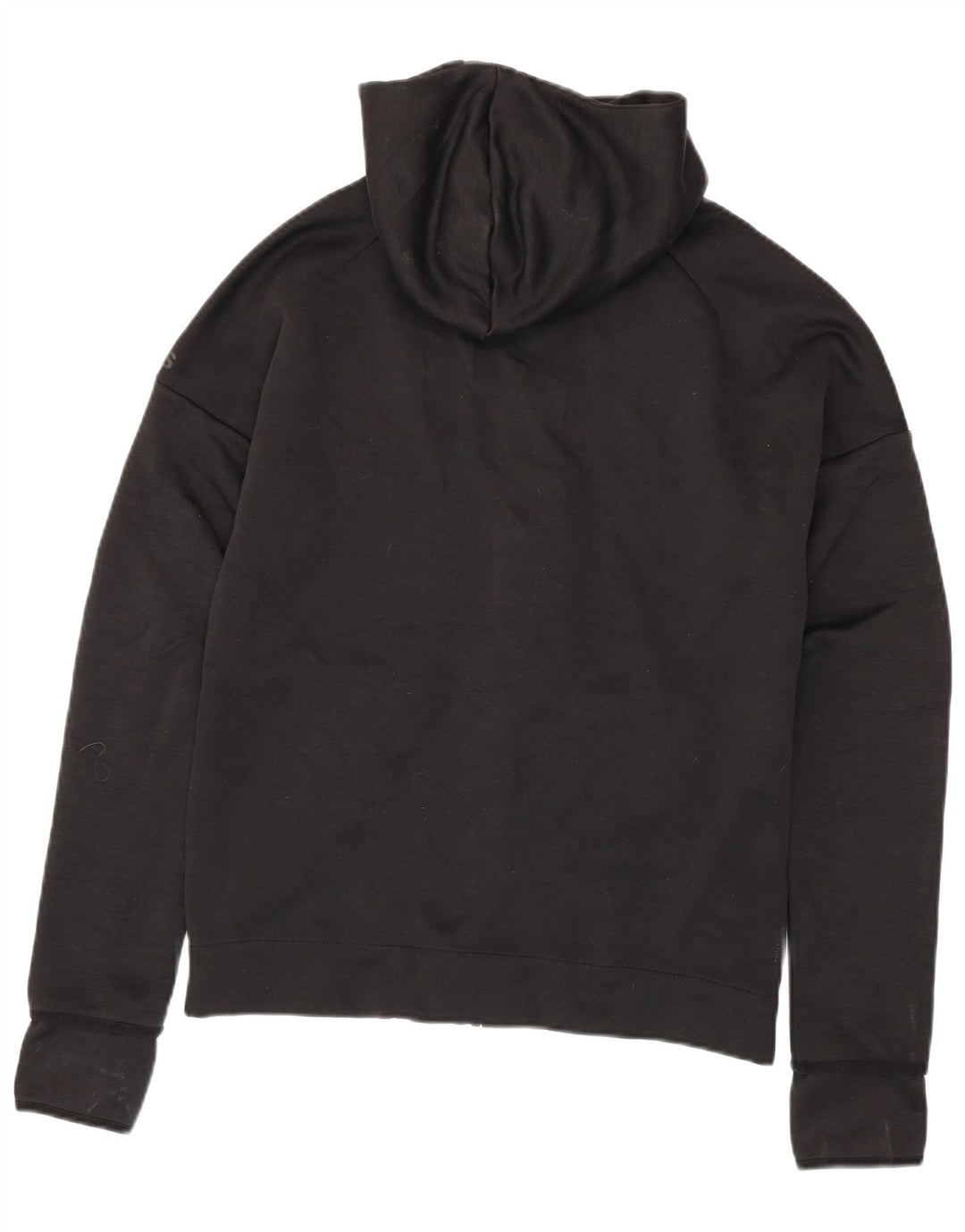 Adidas Pull à capuche zippé pour homme en polyester moucheté noir moyen