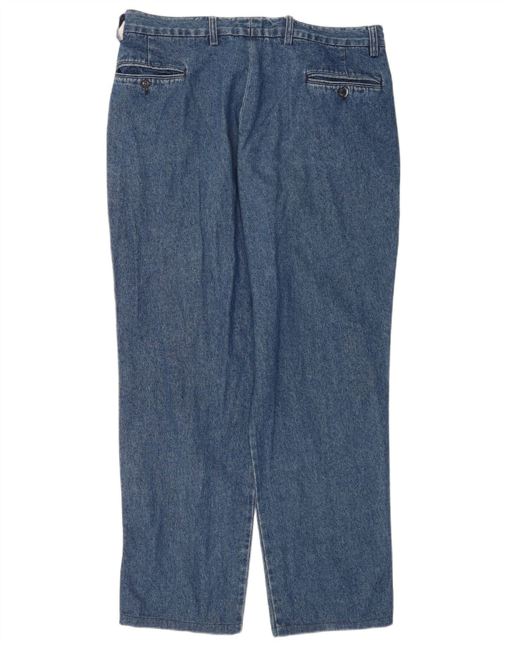 Valentino Femme Jean Droit W36 L31 Bleu Coton