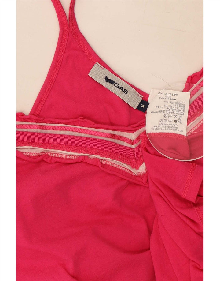 Gas Cami Top Femme UK 12 Coton Rose Moyen