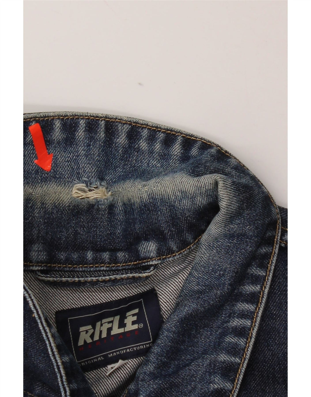 Rifle Veste en Jean Femme UK 20 2XL Bleu Coton
