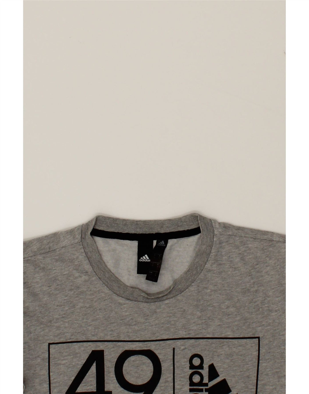 ADIDAS Mens Graphic T-Shirt Top Small Grey Cotton Vintage Adidas and Second-Hand Adidas from Messina Hembry 