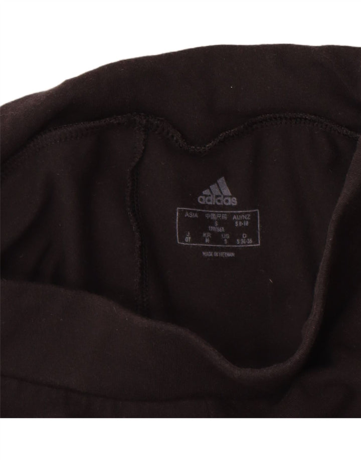 Adidas Leggings Femme UK 8/10 Petit Noir Coton