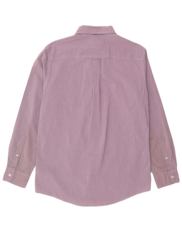 Chaps Chemise surdimensionnée pour homme UK 10 Petit pied-de-poule violet en coton