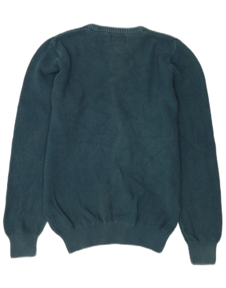 Marks & Spencer Pull à col rond coupe classique pour homme en coton bleu petit