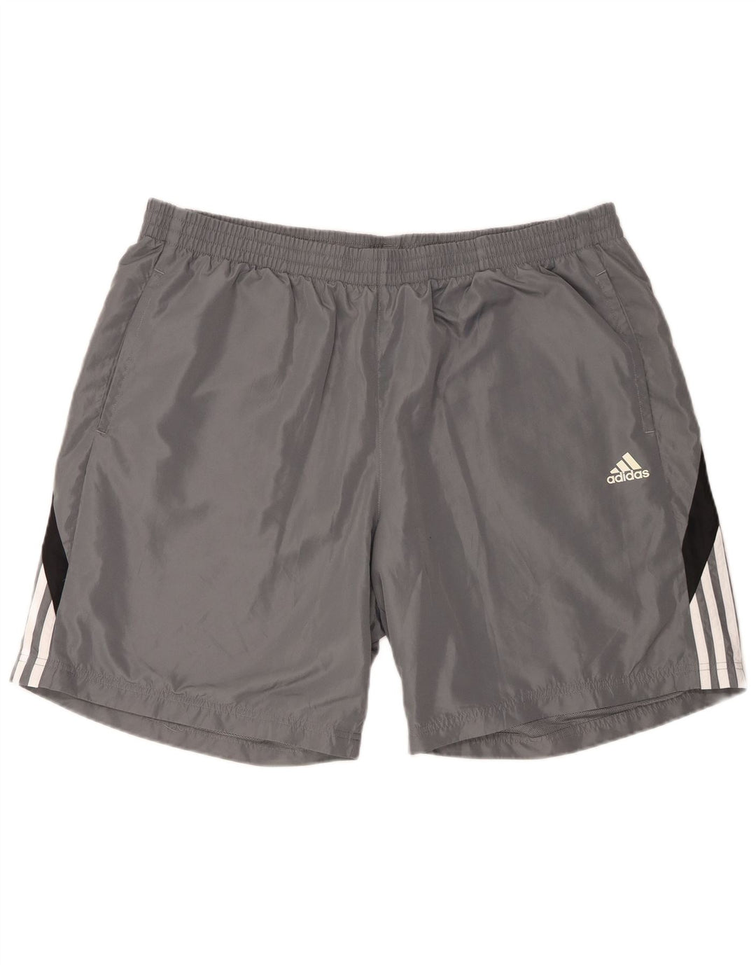 Adidas Short de sport pour homme 2XL Gris Colorblock Polyester