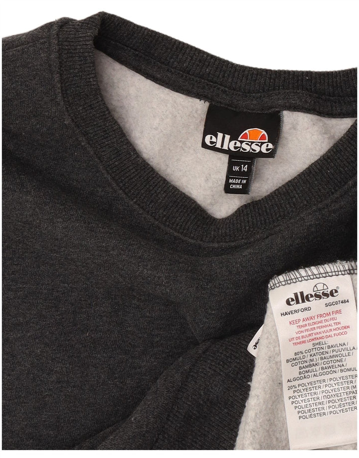 Ellesse Sweat-shirt pour femme UK 44 Large Gris Coton