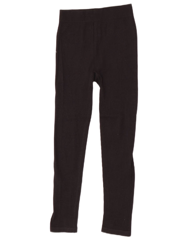 Zara Leggings Femme UK 14 Moyen Noir